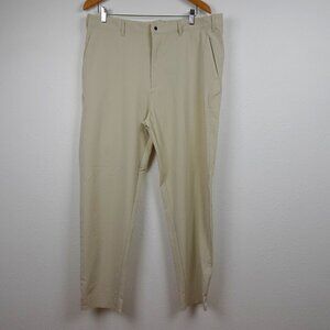 RLX Ralph Lauren Golf Pants Men's Size 36x32 Beige Wicking Elastic Waist